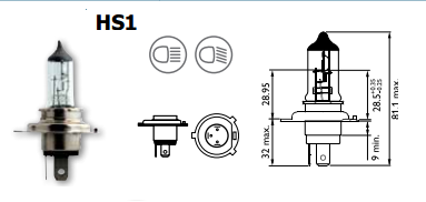 LAMPARA MOTO PHILIPS 12V 35W 35W HS1 M. VISION